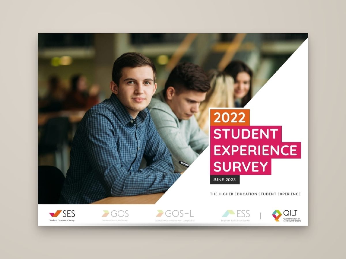 Cover of the 2022 Student Experience Survey report for QILT.